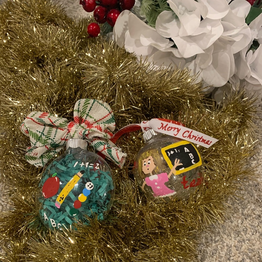 Handmade Teacher Ornaments